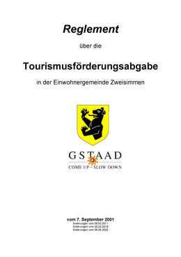Tourismusförderungsabgabe (TFA)